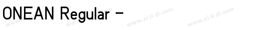 ONEAN Regular 字体转换